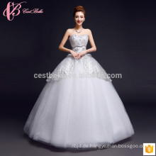 Perlen Puffy Ballkleid Multilayer Spitze appliques billig plus Größe Alibaba Online-Hochzeitskleid